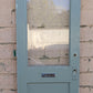 32"x79"x1.75" Antique Vintage Old Reclaimed Salvaged SOLID Wood Wooden Side Back Entry Exterior Door Window Glass Lite Hardware Lock Hinges