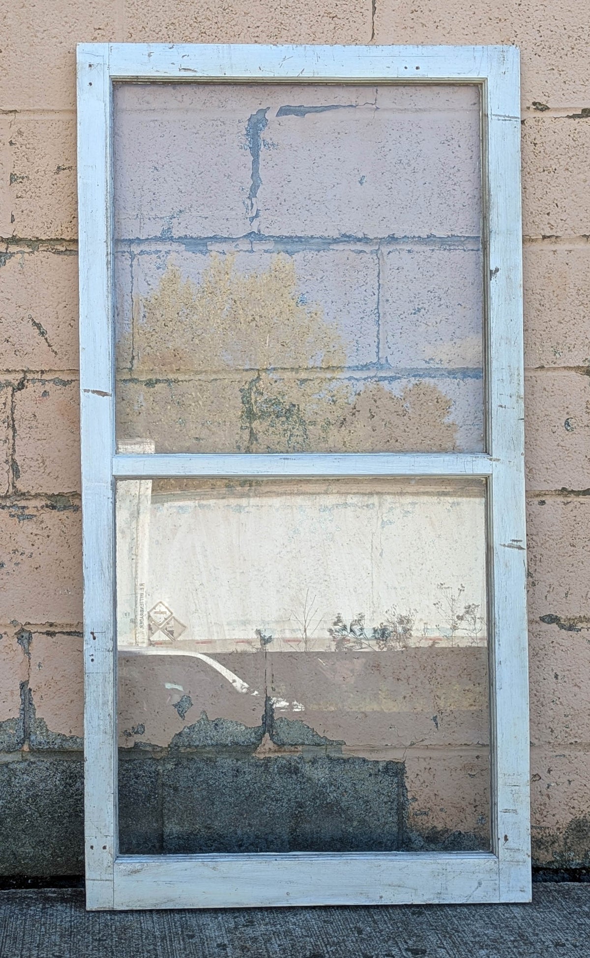 2 available 28"x54" Vintage Antique Old Reclaimed Salvaged SOLID Wood Wooden Frame Sash Windows 2 Divided Glass Lites Panes