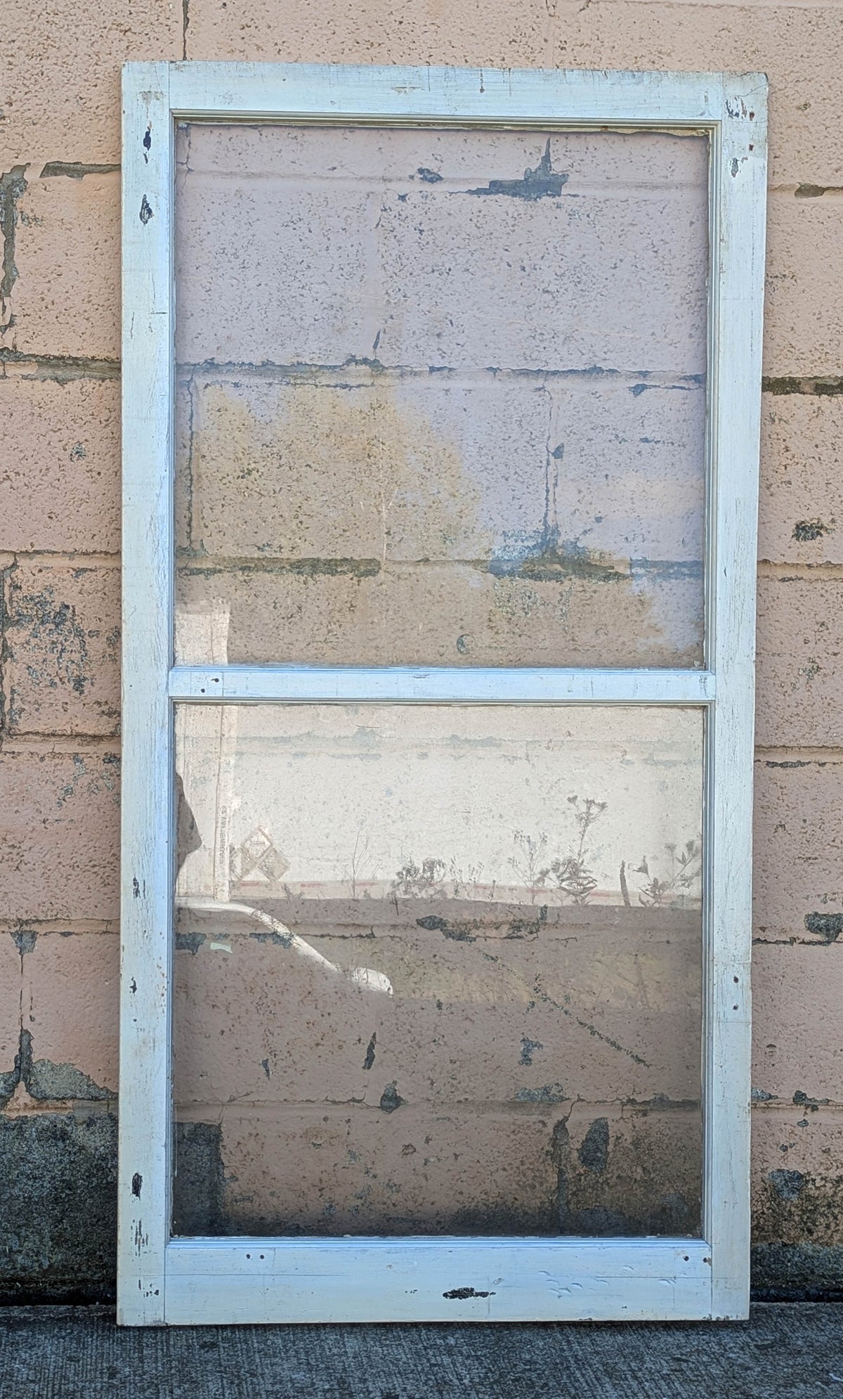 2 available 28"x54" Vintage Antique Old Reclaimed Salvaged SOLID Wood Wooden Frame Sash Windows 2 Divided Glass Lites Panes