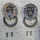 4 Pairs available Vintage Antique Old Lion Head Brass Steel Metal Furniture "Pulaski" Dresser Drawer Cabinet Door Drop Ring Pulls Handles