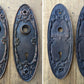 Antique Vintage Old Reclaimed Salvaged Neo Classical Copper Cast Iron Interior Door Lockset Knob Plate Lock