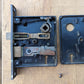Antique Vintage Old Reclaimed Salvaged Neo Classical Copper Cast Iron Interior Door Lockset Knob Plate Lock