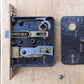Antique Vintage Old Reclaimed Salvaged Fleur De Lis Victorian Bronze Steel Interior Door Lockset Knob Plate Lock