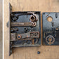 Antique Vintage Old Reclaimed Salvaged Eastlake Victorian Bronze Steel Interior Door Lockset Knob Plate Lock