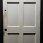 36"x79"x1.75" Vintage Antique Old Reclaimed Salvaged SOLID Wood Wooden Entry Door 4 Panels 2 Window Wavy Glass