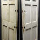 36"x79"x1.75" Vintage Antique Old Reclaimed Salvaged SOLID Wood Wooden Entry Door 4 Panels 2 Window Wavy Glass
