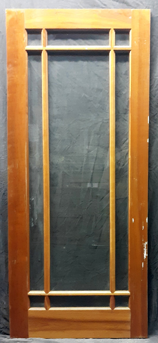 32"x80.5" Antique Vintage Old Reclaimed Salvaged SOLID Wood Wooden Interior Entry Door Windows Beveled Glass
