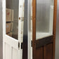 32"x78" Antique Vintage Old Reclaimed Salvaged SOLID Wood Wooden Entry Door Window Wavy Glass