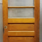 32"x80" Antique Vintage Old Reclaimed Salvaged SOLID Wood Wooden Entry Door 3 Window Wavy Glass