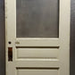 31.5x80" Antique Vintage Old Reclaimed Salvaged SOLID Wood Wooden Entry Door Window Wavy Glass