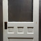 2 available 32"x79.5" Antique Vintage Old Reclaimed Victorian Salvaged SOLID Wood Wooden Entry Door 6 Raised Panels Wavy Glass