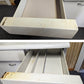 54"W Vintage Antique Old Porcelain Steel Single Basin Double Washboard Farm Farmhouse Sink Metal Cabinet
