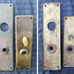 Antique Vintage Old Salvaged Reclaimed "Penn" Exterior Entry Commercial grade Door Set Bronze Brass Knob Plate Lock Lockset Key