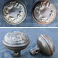 10 available CLEANED Antique Vintage Old Salvaged Reclaimed Art Nouveau "Sargent" Steel Door Set Knob Brass Plate Lock Lockset