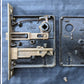 10 available CLEANED Antique Vintage Old Salvaged Reclaimed Art Nouveau "Sargent" Steel Door Set Knob Brass Plate Lock Lockset