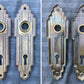 5 available Antique Vintage Old Salvaged Reclaimed Art Deco Door Set Glass Knob Brass Plate Lock Lockset