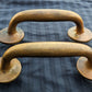 HEAVY! Pair 7.5" Antique Vintage Old Reclaimed Salvaged SOLID Cast Bronze Entry Exterior Door Handles Pulls