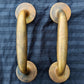 HEAVY! Pair 7.5" Antique Vintage Old Reclaimed Salvaged SOLID Cast Bronze Entry Exterior Door Handles Pulls