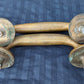 HEAVY! Pair 7.5" Antique Vintage Old Reclaimed Salvaged SOLID Cast Bronze Entry Exterior Door Handles Pulls