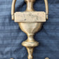 7.5" Antique Vintage Old Reclaimed Salvaged Colonial Style SOLID Cast Bronze Brass Door Door Knocker Rapper Plate Patina
