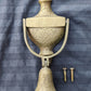 6" Vintage Antique Old Reclaimed Salvaged Colonial Style SOLID Cast Brass Door Door Knocker Rapper Plate w/ Bell Chime