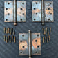 4 Pair available 4"x4" Antique Vintage Old Reclaimed Salvaged Steel Bronze Copper Ball Tip Finial Exterior Entry Door Hinges Screws