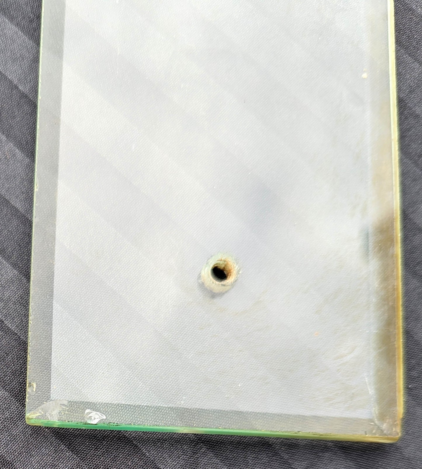2 available Pair 3.5"x12" Antique Vintage Old Beveled Glass Swinging Door Push Finger Plates
