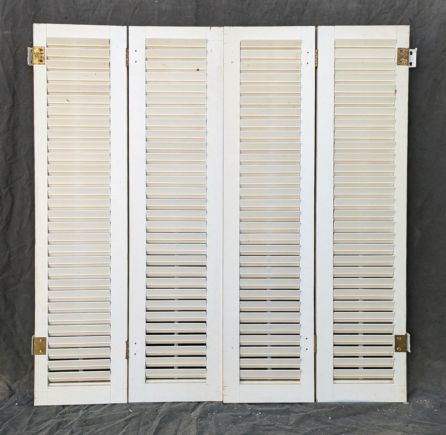 2 available Pair 28"x33" Vintage Antique Old SOLID Wood Wooden Bifold Window Shutter Plantation Style Adjustable Louvers (Copy)