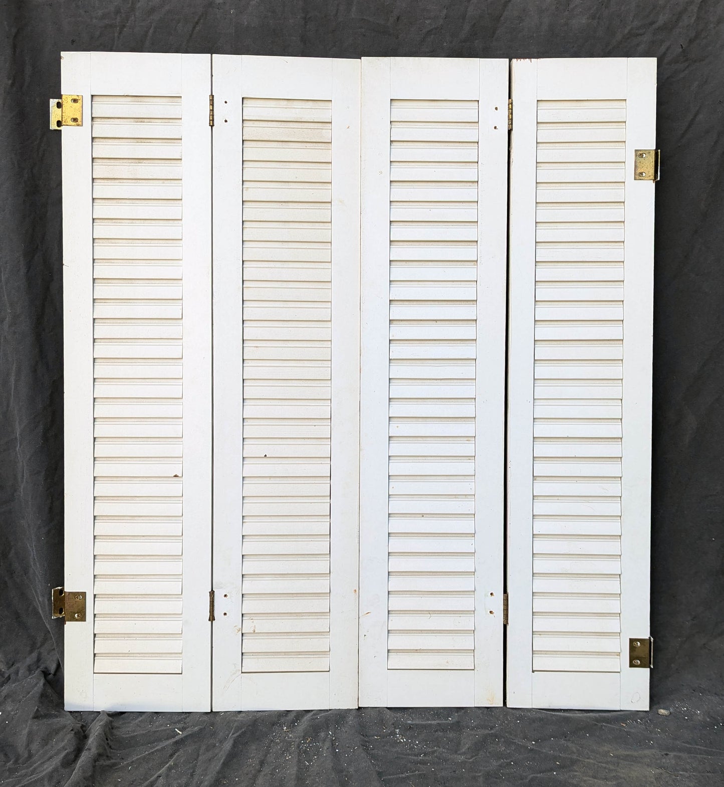 2 available Pair 28"x33" Vintage Antique Old SOLID Wood Wooden Bifold Window Shutter Plantation Style Adjustable Louvers (Copy)