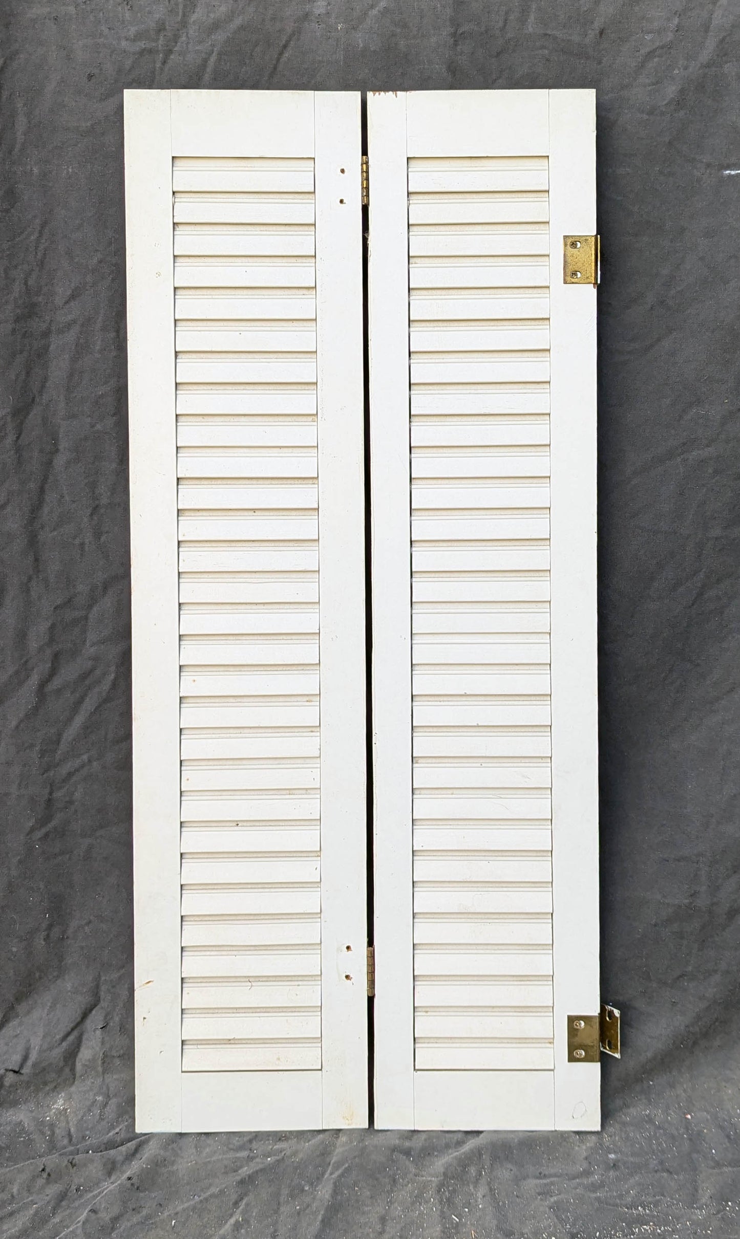 2 available Pair 28"x33" Vintage Antique Old SOLID Wood Wooden Bifold Window Shutter Plantation Style Adjustable Louvers (Copy)