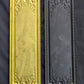 Pair of 3"x10" Antique Vintage Old Salvaged Reclaimed Victorian Neo Classical SOLID Brass Swinging Door Push Plates