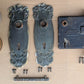 Antique Vintage Old Salvaged Reclaimed Art Nouveau "Sargent" SOLID Brass Door Set Knob Brass Plate Lock Lockset