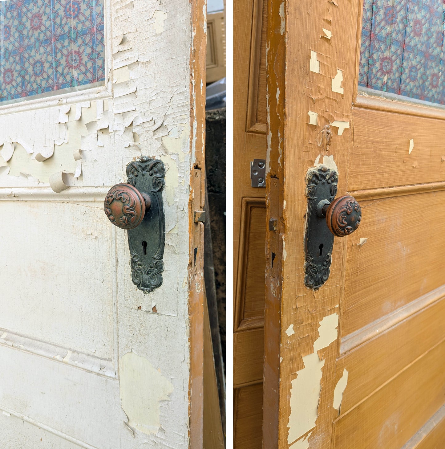 Antique Vintage Old Salvaged Reclaimed Art Nouveau "Sargent" SOLID Brass Door Set Knob Brass Plate Lock Lockset