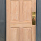 32"x79" Vintage Old Reclaimed Salvaged Swinging Interior SOLID Wood Wooden Door 6 Panels Colonial Style Double Action Hinges Push Plates