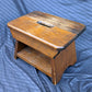 Small Vintage Antique Old Homemade Handmade Solid Pine Wood Wooden Table Foot Step Stool Plant Stand Side Accent Chair Seat Garden Bench