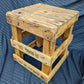 Vintage Antique Old "Great Bear Spring Co." Solid Pine Wood Wooden Crate Box Bin Table Foot Step Stool Plant Stand Side Accent Chair Seat Garden Bench