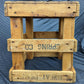 Vintage Antique Old "Great Bear Spring Co." Solid Pine Wood Wooden Crate Box Bin Table Foot Step Stool Plant Stand Side Accent Chair Seat Garden Bench