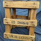 Vintage Antique Old "Great Bear Spring Co." Solid Pine Wood Wooden Crate Box Bin Table Foot Step Stool Plant Stand Side Accent Chair Seat Garden Bench