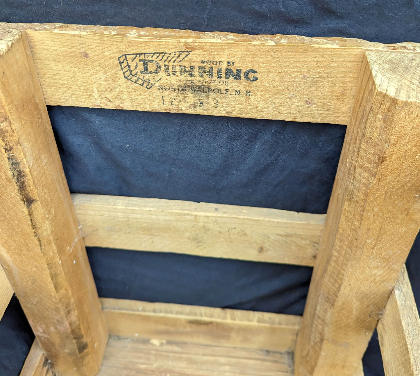 Vintage Antique Old "Great Bear Spring Co." Solid Pine Wood Wooden Crate Box Bin Table Foot Step Stool Plant Stand Side Accent Chair Seat Garden Bench
