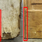 32"x78" Antique Vintage Old Reclaimed Salvaged SOLID Wood Wooden Door Panel Window Textured Glass