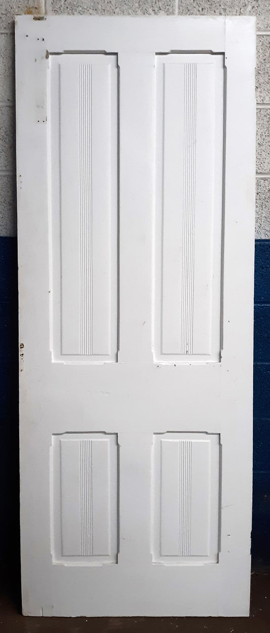 29"x77.5" Antique Vintage Old Reclaimed Salvaged Victorian SOLID Wood Wooden Closet Interior Door Panels