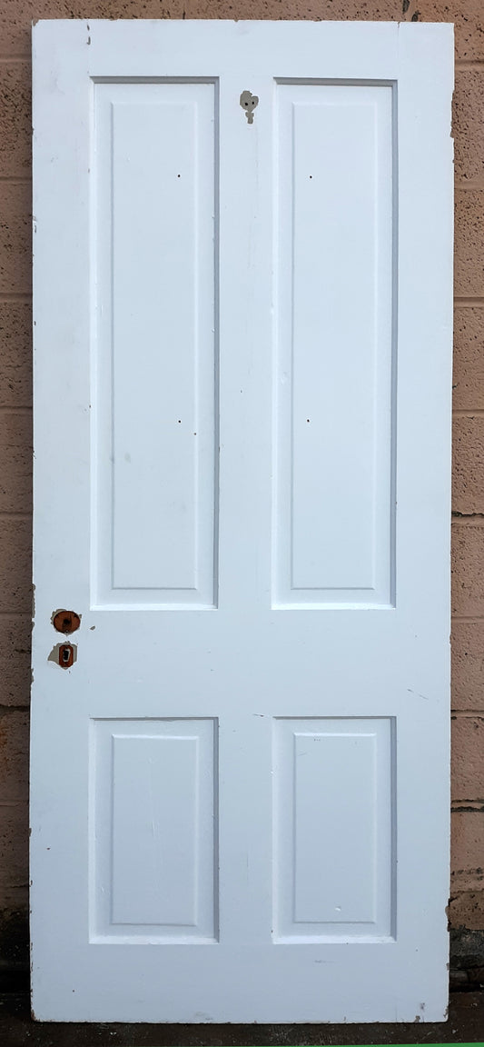 2 available 30"x77.5" Antique Vintage Old Reclaimed Salvaged Victorian Interior Wood Wooden Doors 4 Panels