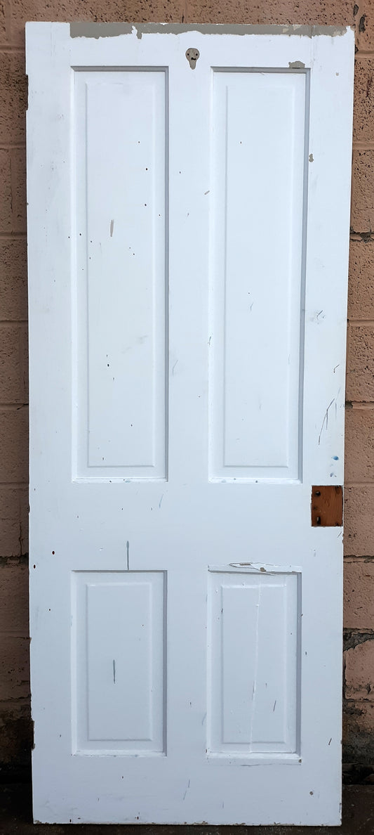 2 available 30"x77.5" Antique Vintage Old Reclaimed Salvaged Victorian Interior Wood Wooden Doors 4 Panels