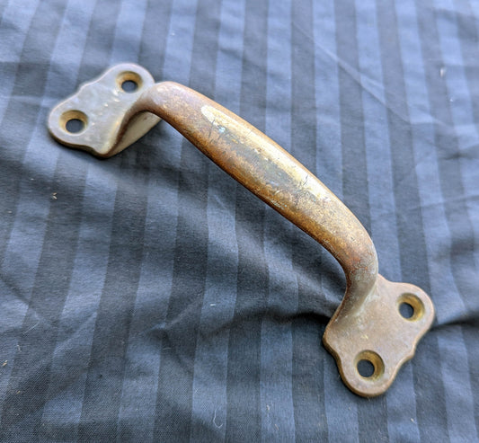 3 available 6" Vintage Antique Old Solid Heavy Cast Bronze Red Brass Closet Pantry Cabinet Door Dresser Desk Drawer Handle Pull