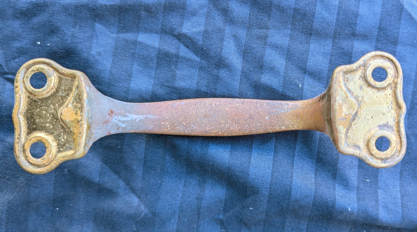 3 available 6" Vintage Antique Old Solid Heavy Cast Bronze Red Brass Closet Pantry Cabinet Door Dresser Desk Drawer Handle Pull