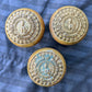 Lot of 3 Antique Vintage Old "City of Chicago Board of Education" SOLID Brass Doorknobs Door Knobs Handles (Copy)