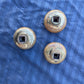 Lot of 3 Antique Vintage Old "City of Chicago Board of Education" SOLID Brass Doorknobs Door Knobs Handles (Copy)