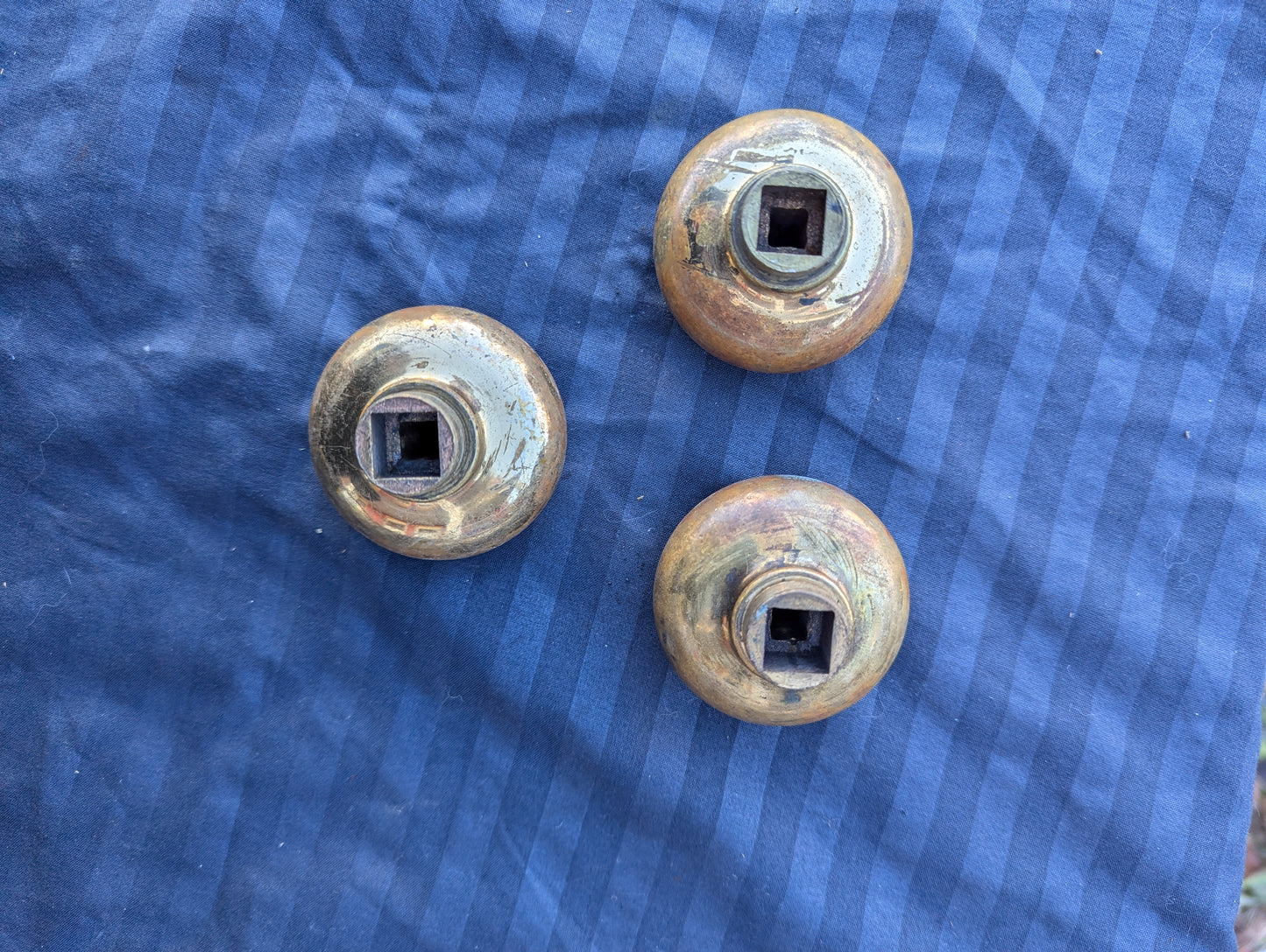 Lot of 3 Antique Vintage Old "City of Chicago Board of Education" SOLID Brass Doorknobs Door Knobs Handles (Copy)