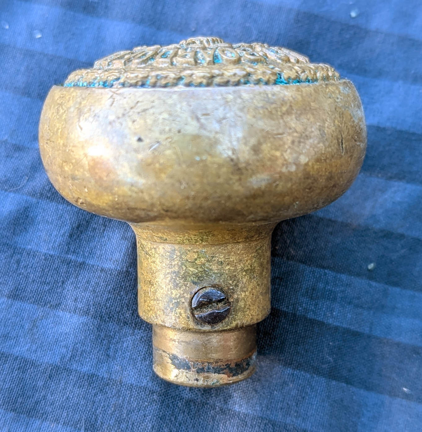 Single Antique Vintage Old "City of Chicago Board of Education" SOLID Brass Doorknob Door Knob Handle
