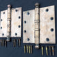 2 Pairs available 5"x5" Antique Vintage Old Reclaimed Salvaged "Stanley" SW Steel Bronze Ball Bearing Exterior Entry Door Hinges